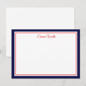 De Correspondance Carte Flat Note du nom personnalisé (Devant / Derrière)
