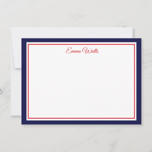 De Correspondance Carte Flat Note du nom personnalisé (Devant)