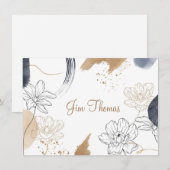 De Correspondance Carte Flat Note du nom personnalisé (Devant / Derrière)