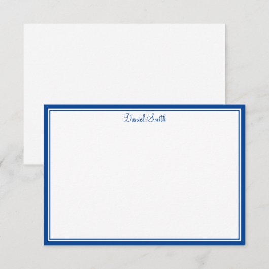 De Correspondance Carte Flat Note du nom personnalisé (Devant / Derrière)