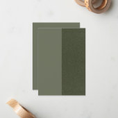 De Correspondance Carte Flat Verte Moss - Personnalisable (Devant/Arrière en situation)