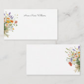 De Correspondance Carte fleur sauvage Floral Bouquet Note (Devant / Derrière)