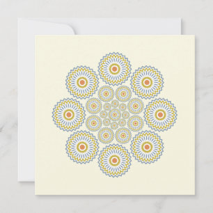 De Correspondance Carte Flora Solara en Orange, Or et Grey