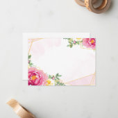 De Correspondance Carte Floral Note (Devant/Arrière en situation)