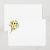 De Correspondance Carte Floral Note (Devant / Derrière)