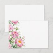 De Correspondance Carte Floral Note (Devant / Derrière)