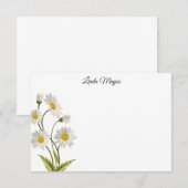 De Correspondance Carte Floral Note Nom Personnalisé (Devant / Derrière)