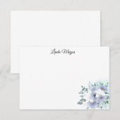 De Correspondance Carte Floral Note Nom Personnalisé (Devant / Derrière)