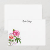 De Correspondance Carte Floral Note Nom Personnalisé (Devant / Derrière)