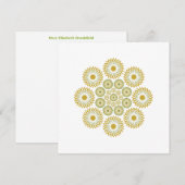 De Correspondance Carte Floral Springtime en Olive et Or (Devant / Derrière)