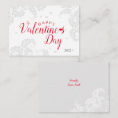 De Correspondance Carte Floral Valentine's Flat Note (Devant / Derrière)