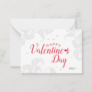 De Correspondance Carte Floral Valentine's Flat Note