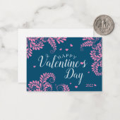 De Correspondance Carte Floral Valentine's Flat Note (Devant/Arrière en situation)