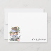 De Correspondance Carte florale aquarelle à note plate (Devant)