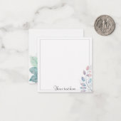 De Correspondance carte florale élégante (Devant/Arrière en situation)