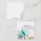 De Correspondance carte florale élégante (Devant / Derrière)