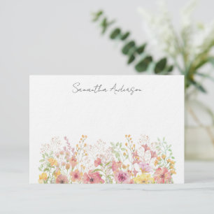 De Correspondance Carte florale fleur sauvage personnalisée