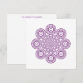 De Correspondance Carte florale géométrique en Rose violet (Devant / Derrière)