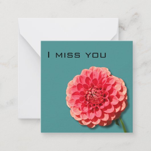 De Correspondance Carte florale Je t'aime d'absence (Devant)