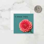 De Correspondance Carte florale Je t'aime d'absence (Devant/Arrière en situation)