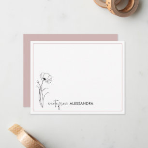 De Correspondance Carte florale personnalisée à main