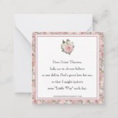 De Correspondance Carte florale religieuse St. Therese (Dos)