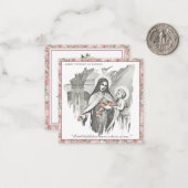 De Correspondance Carte florale religieuse St. Therese (Devant/Arrière en situation)