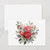 De Correspondance Carte florale simple et élégante Aquarelle (Devant / Derrière)