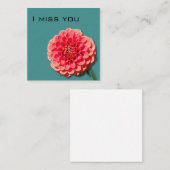 De Correspondance Carte florale Tu me manques (Devant / Derrière)