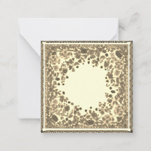 De Correspondance Carte florale Vintage personnalisable vide intérie