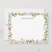 De Correspondance Carte Flore rose personnalisée (Devant)