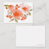 De Correspondance Carte Flore souple à note plate (Devant / Derrière)