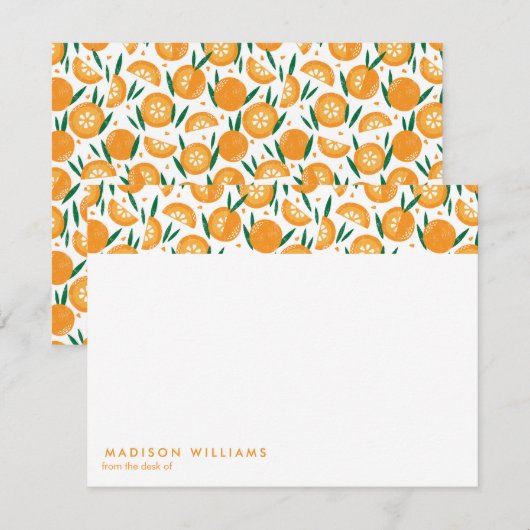 De Correspondance Carte Fruit Design tendance moderne moderne (Devant / Derrière)