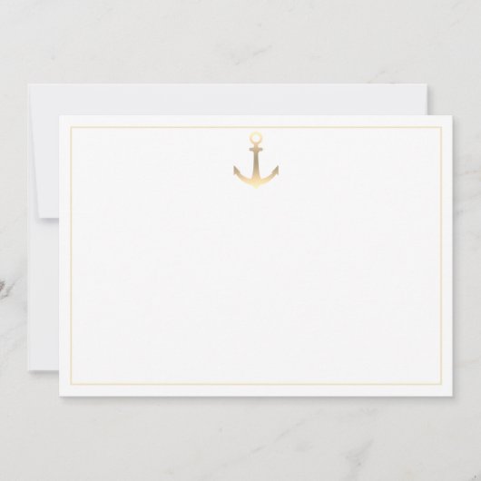De Correspondance Carte Gold Ancre nautique (Devant)
