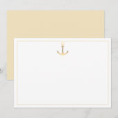 De Correspondance Carte Gold Ancre nautique (Devant / Derrière)