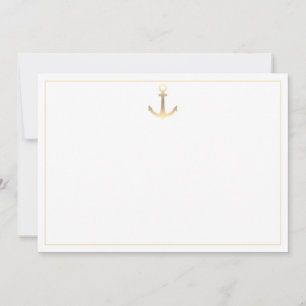De Correspondance Carte Gold Ancre nautique