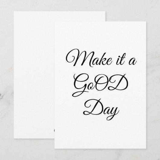 De Correspondance Carte GoOD Flat Note (Devant / Derrière)