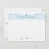 De Correspondance Carte Henna Custom Flat Note (bleu) (Devant)