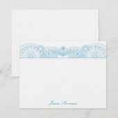 De Correspondance Carte Henna Custom Flat Note (bleu) (Devant / Derrière)