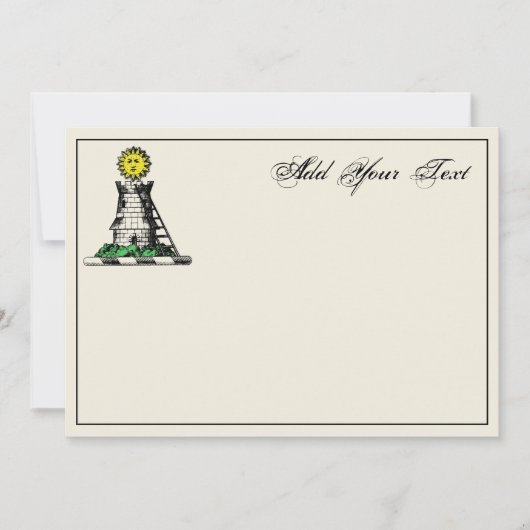 De Correspondance Carte Heraldic Medieval Castle Emblem Crest Note (Devant)