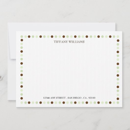 De Correspondance Carte Joy Green Note (Devant)