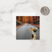 De Correspondance Carte Kitty Automne (Devant/Arrière en situation)