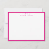 De Correspondance Carte Magenta Pink Classic Border Note (Devant)