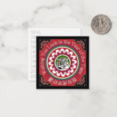 De Correspondance Carte Mah Jongg Tiger (Devant/Arrière en situation)