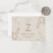 De Correspondance Carte mariage (Devant/Arrière en situation)
