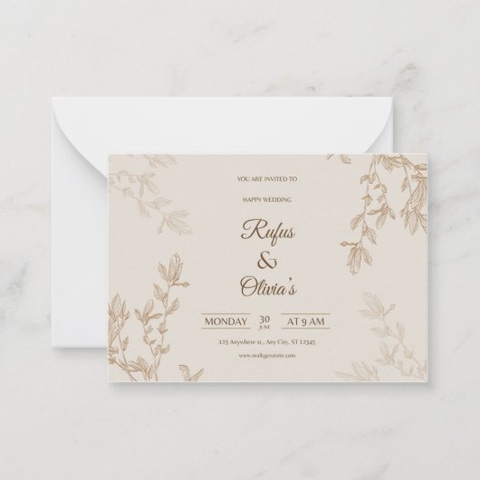 De Correspondance Carte mariage (Devant)