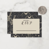 De Correspondance Carte Mariage céleste Boho RSVP (Devant/Arrière en situation)