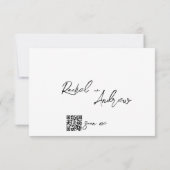 De Correspondance Carte mariage Rsvp avec code QR arrière (Dos)