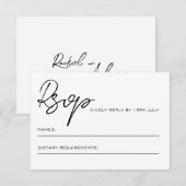 De Correspondance Carte mariage Rsvp avec code QR arrière (Devant / Derrière)