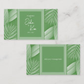 De Correspondance Carte Mariage Tropical Green Theme (Devant / Derrière)